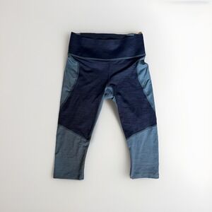 Outdoor Voices Colorblock‎ Blue Cropped Leggings Size Small